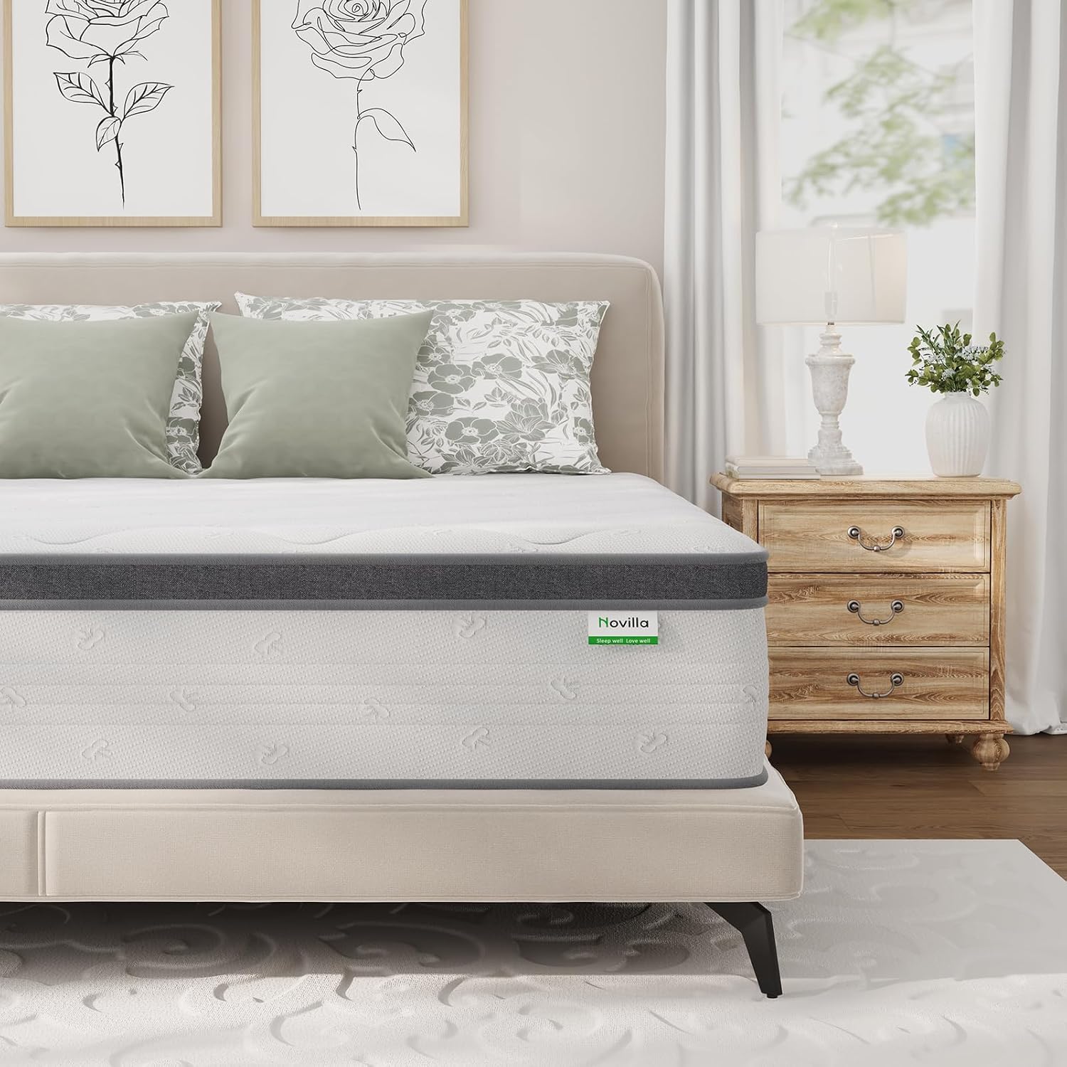 Memory Foam Mattress In A Box Queen - Kasur Queen 14 Inci, Kasur Ukuran