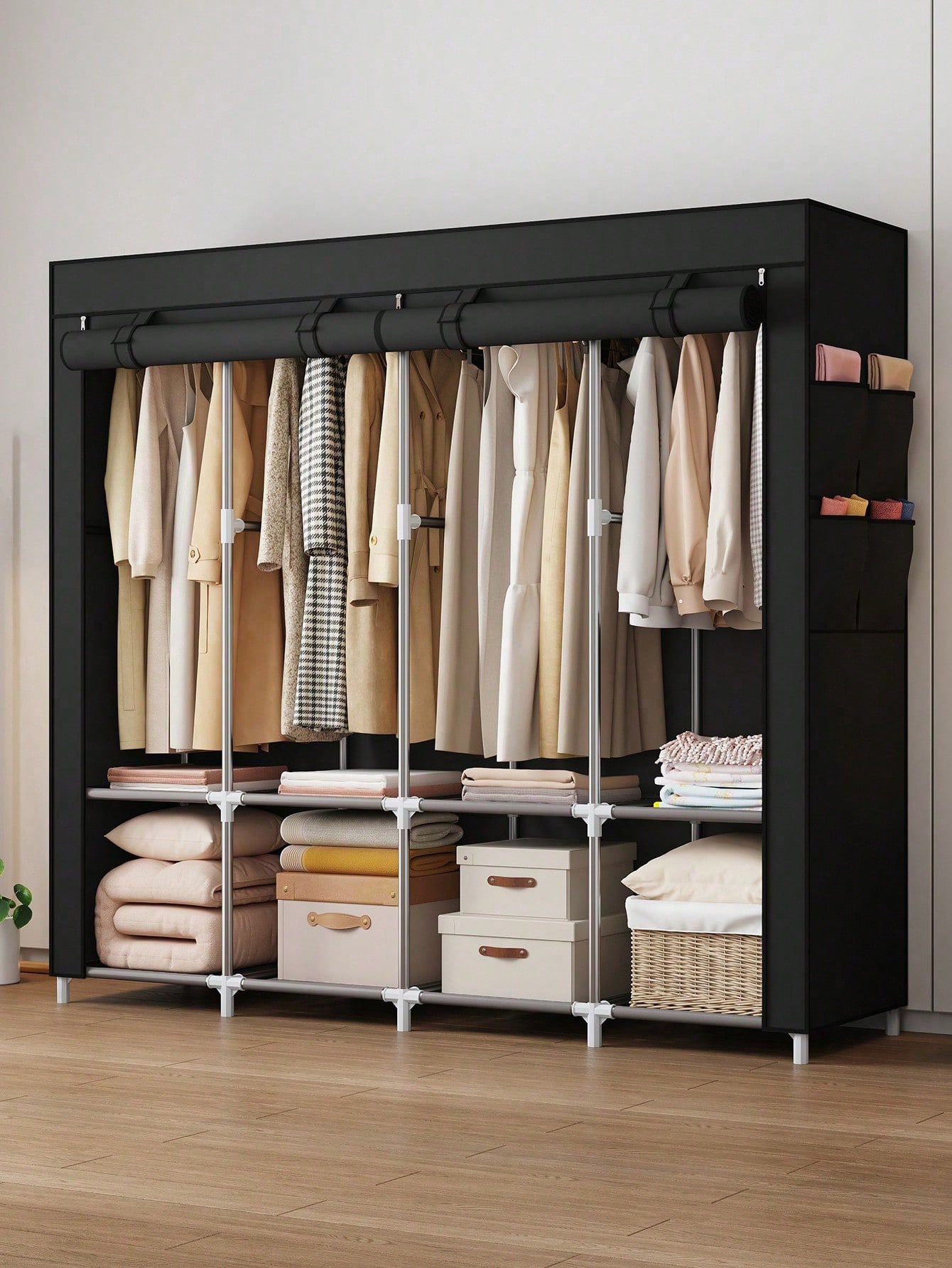 Wardrobe Closet Portable Fabric Cover - Lemari Pakaian Portabel Besar Modern Warna