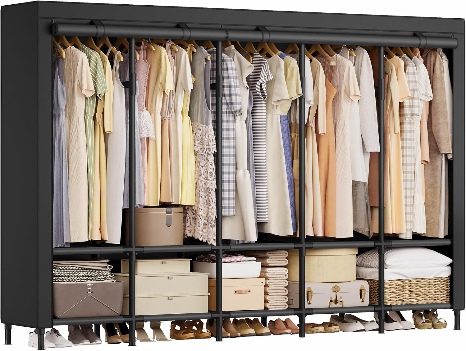 Wardrobe Closet Portable Fabric Cover - Lemari Pakaian Portabel 83,5 Inci dengan