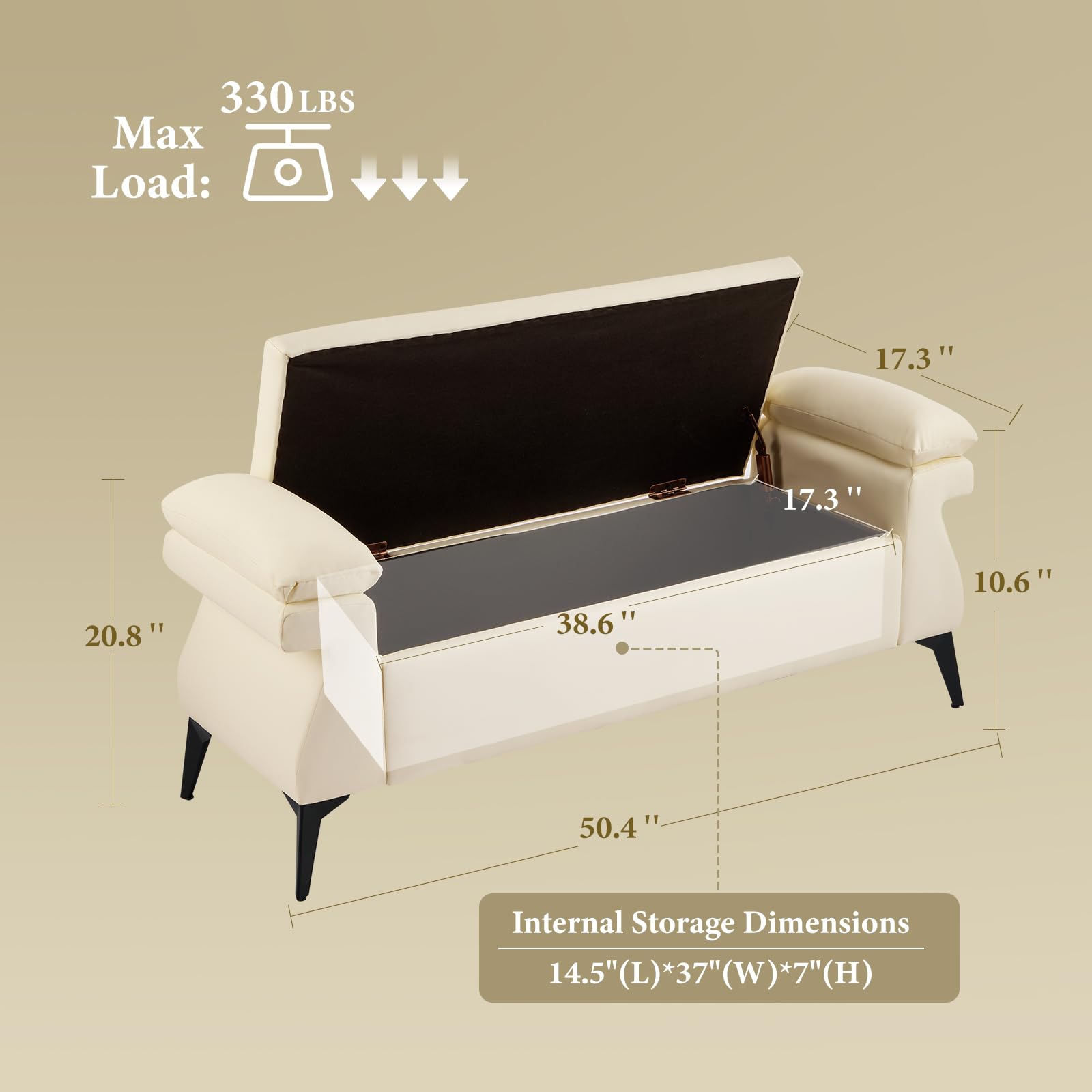 Bangku Kulit 51 inci dengan Te - Bedroom Furniture ulasan dan harga