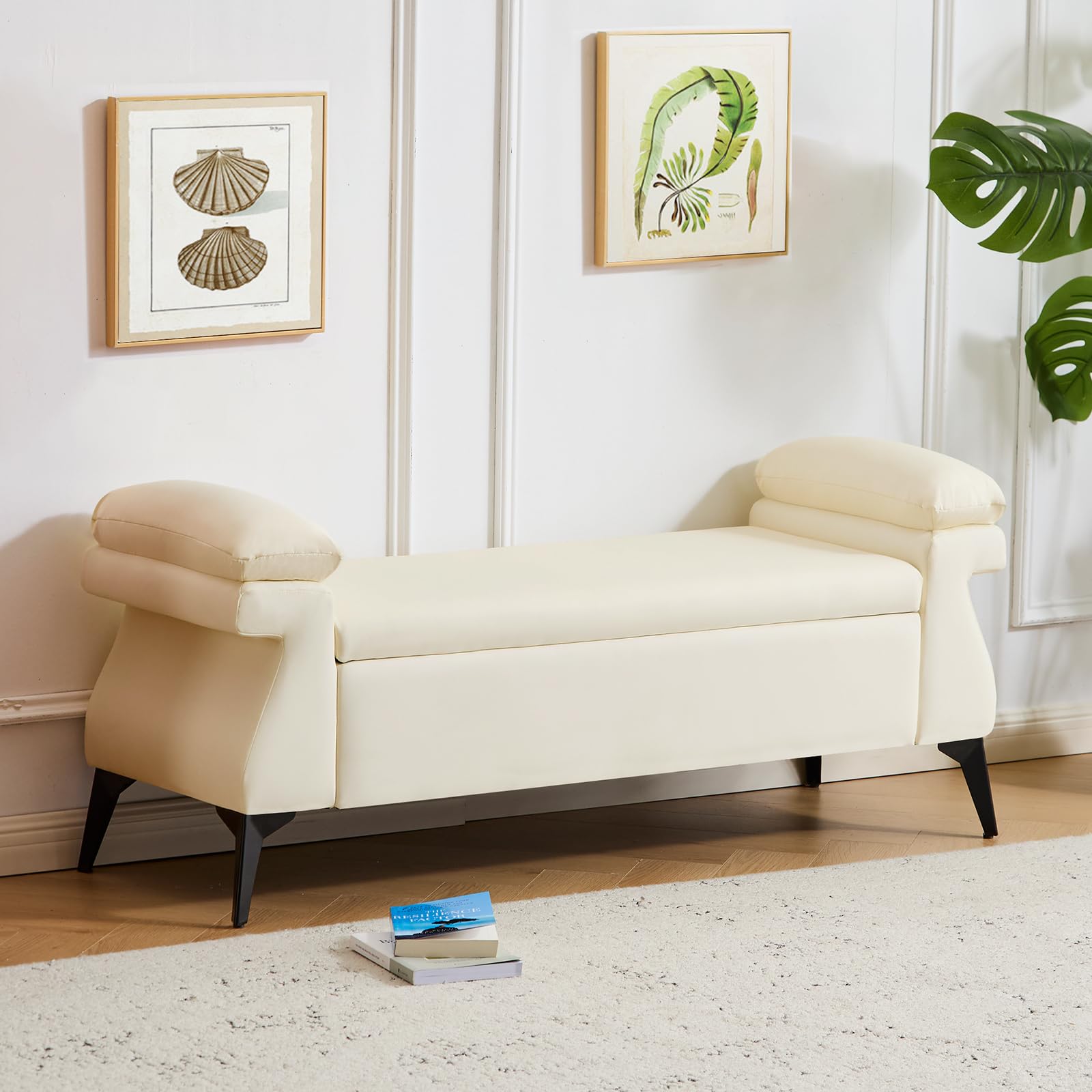 Bangku Kulit 51 inci dengan Te - Bedroom Furniture ulasan dan harga