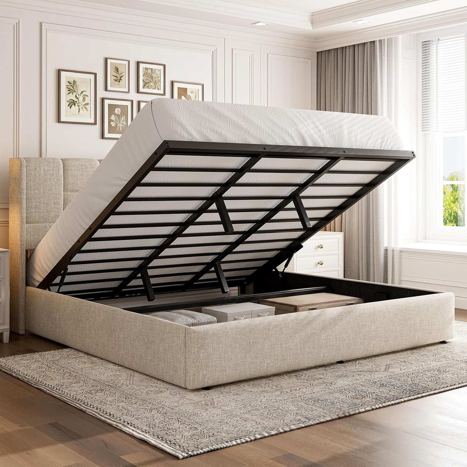 Rangka Tempat Tidur King denga - Gas Lift Storage Bed Hydraulic ulasan dan harga