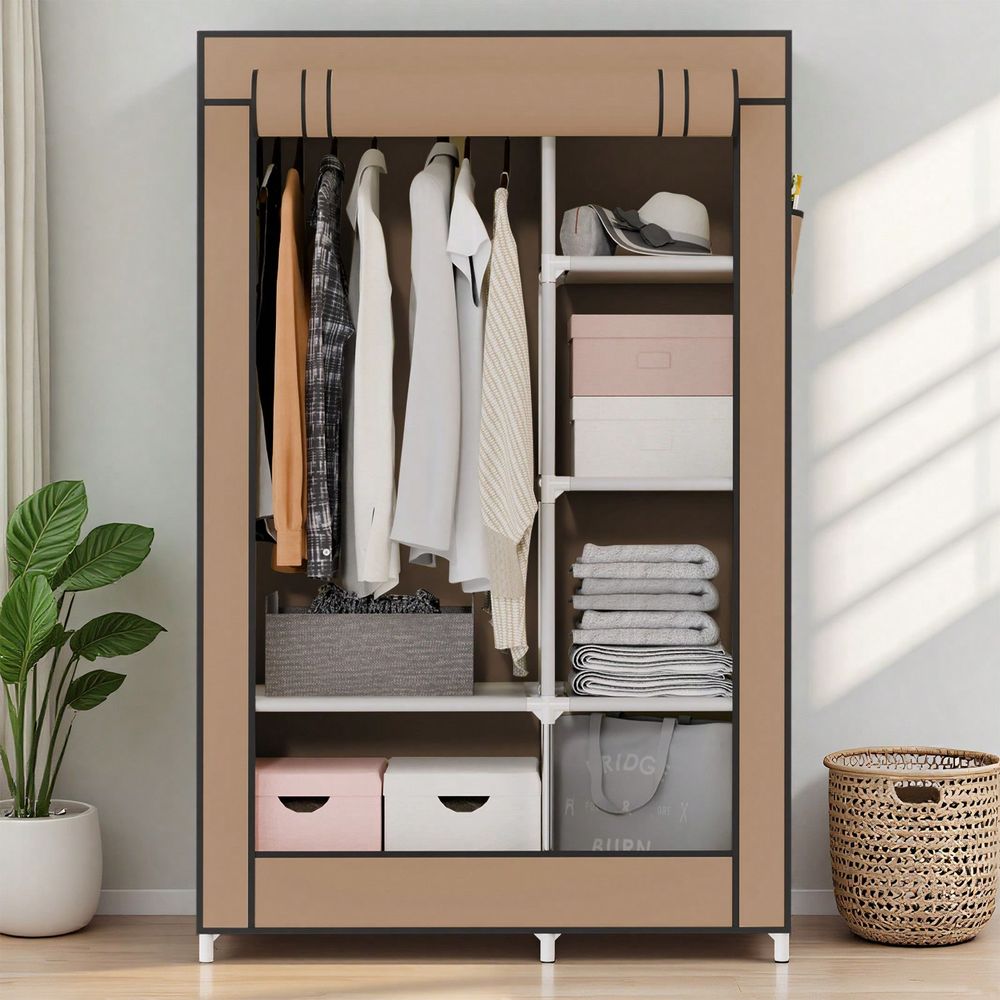Lemari Penyimpanan Untuk Mengg - Wardrobe Closet Portable Fabric Cover ulasan dan harga