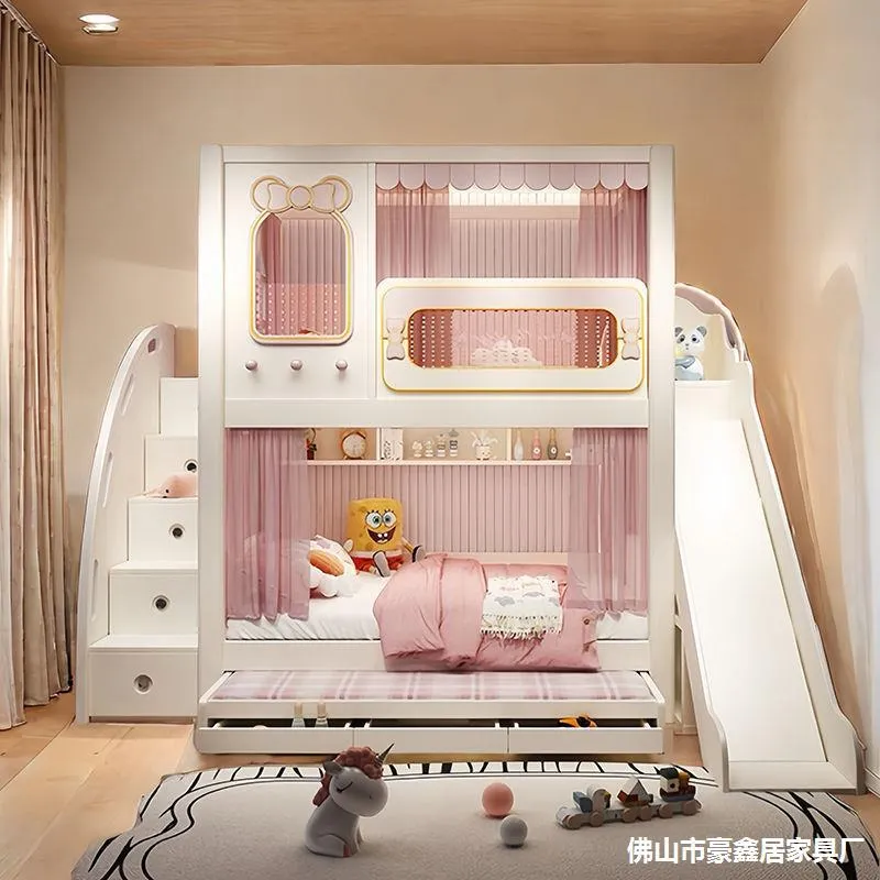 Tempat Tidur Anak Perempuan Mo - Bunk Bed With Stairs And Slide ulasan dan harga