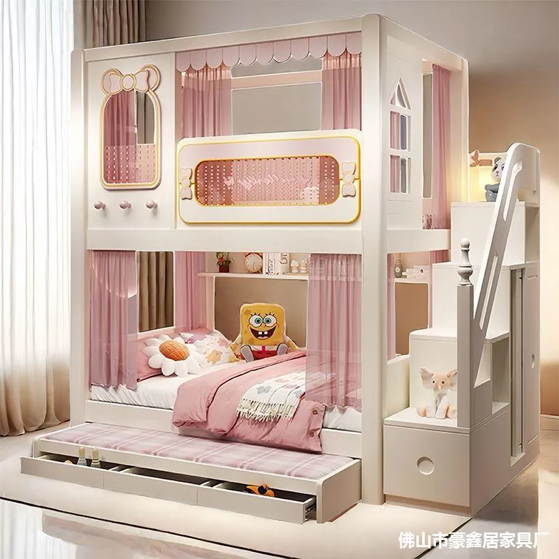 Tempat Tidur Anak Perempuan Mo - Bunk Bed With Stairs And Slide ulasan dan harga