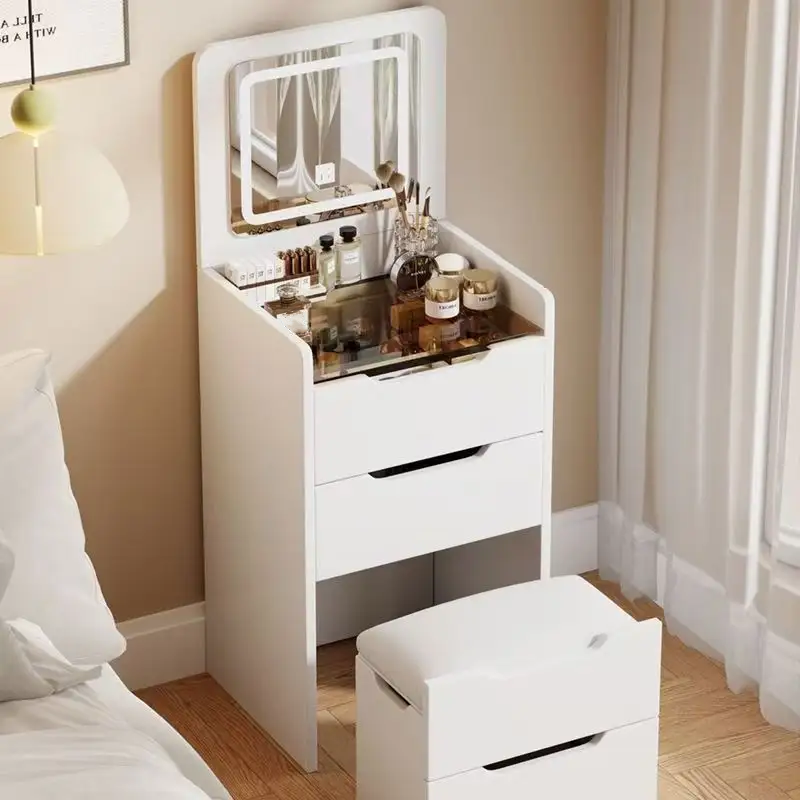 Meja Rias Modern Warna Putih d - Dressing Table Vanity With Lighted Mirror ulasan dan harga