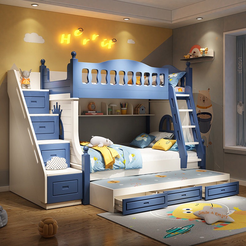 Tempat Tidur Anak Tempat Tidur - Bunk Bed With Stairs And Slide ulasan dan harga
