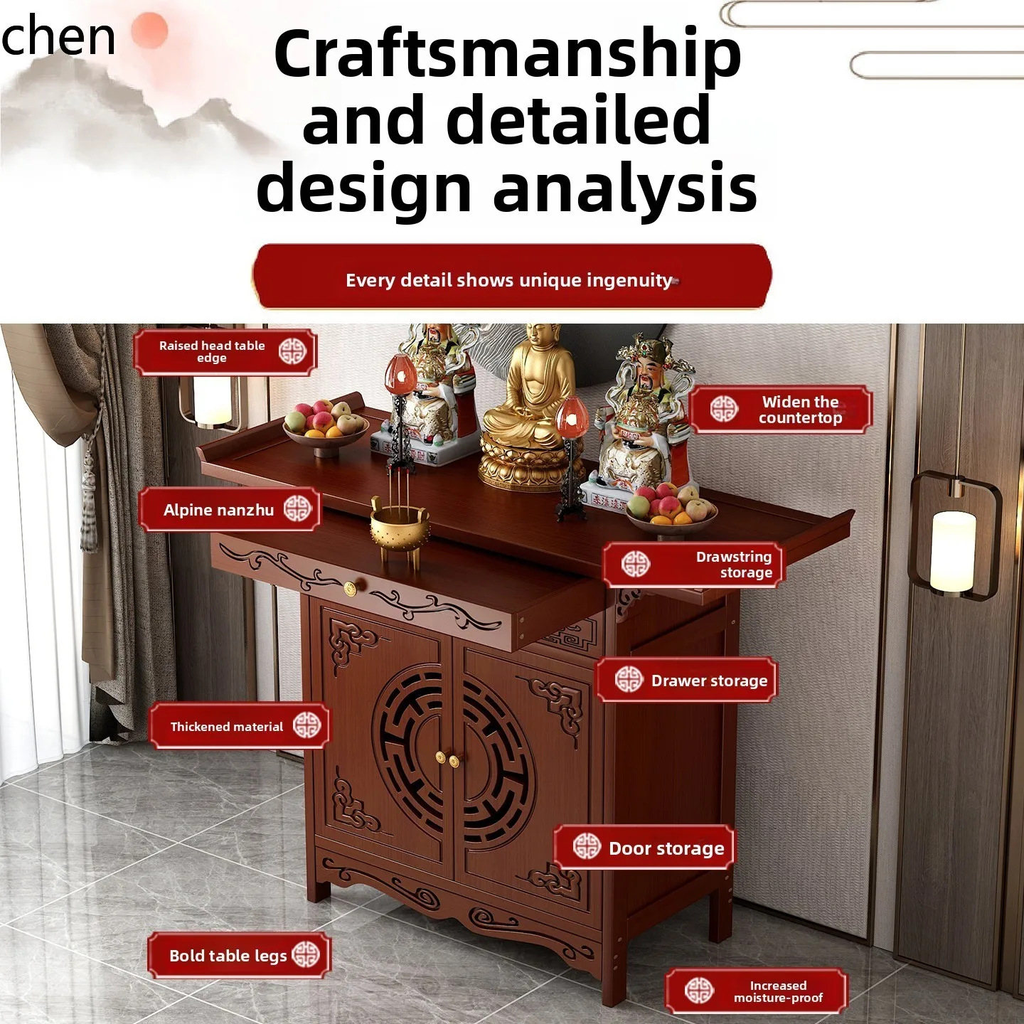 r5.20 Meja Altar Buddha Berdir - Tables ulasan dan harga