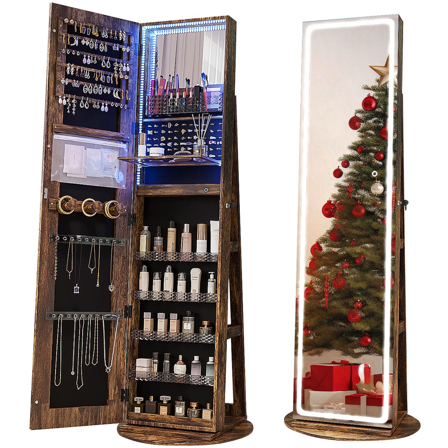 Lemari Perhiasan dengan Cermin - Full Length Mirror Jewelry Armoire ulasan dan harga