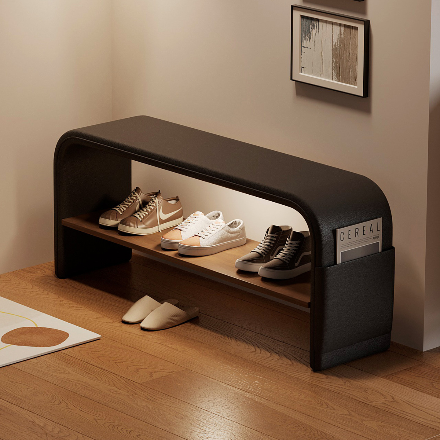 Dengan lemari sepatu pintu mas - Shoe Rack Cabinet Narrow Entryway ulasan dan harga
