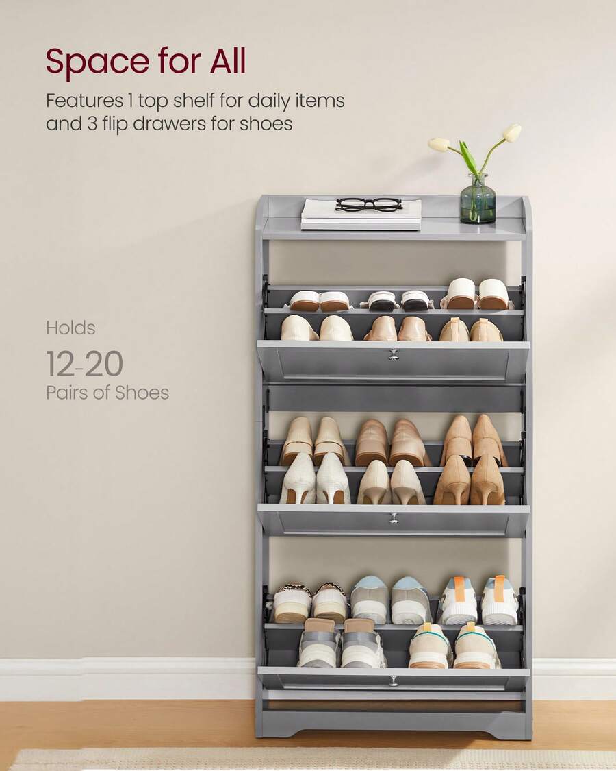Lemari Sepatu dengan 3 Laci ya - Storage ulasan dan harga