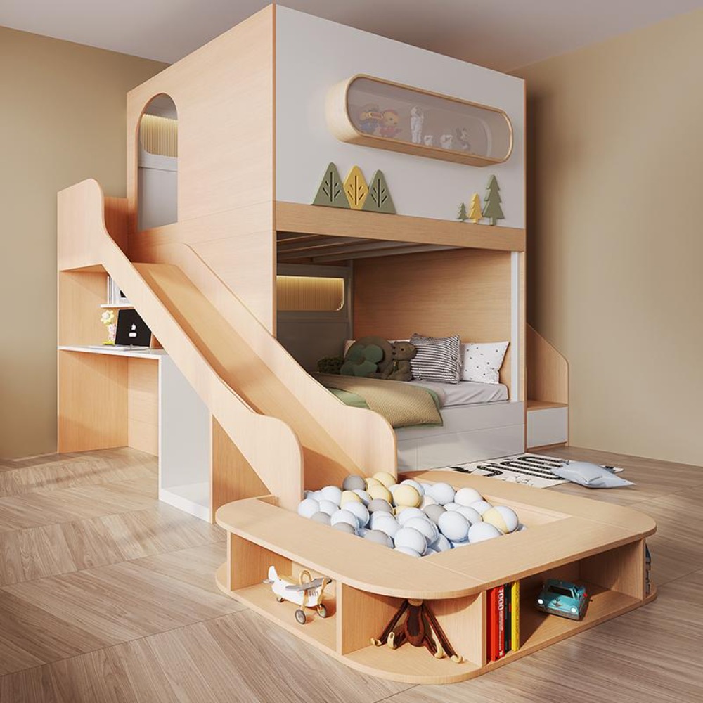 Tempat Tidur Susun Model Rumah - Bunk Bed With Stairs And Slide ulasan dan harga
