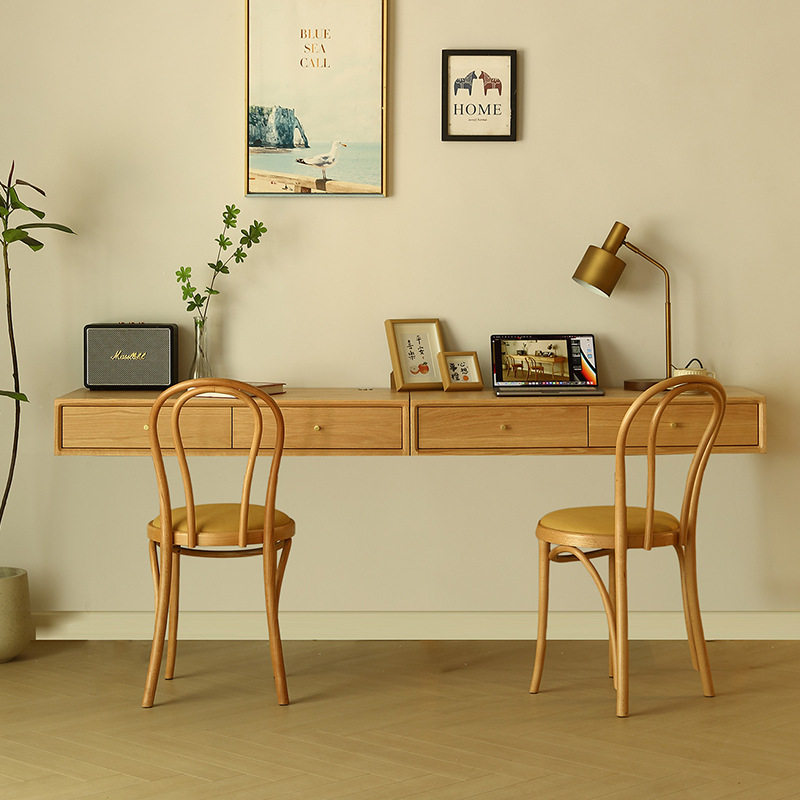 Meja Komputer Kayu Solid Desai - Bedroom Furniture ulasan dan harga