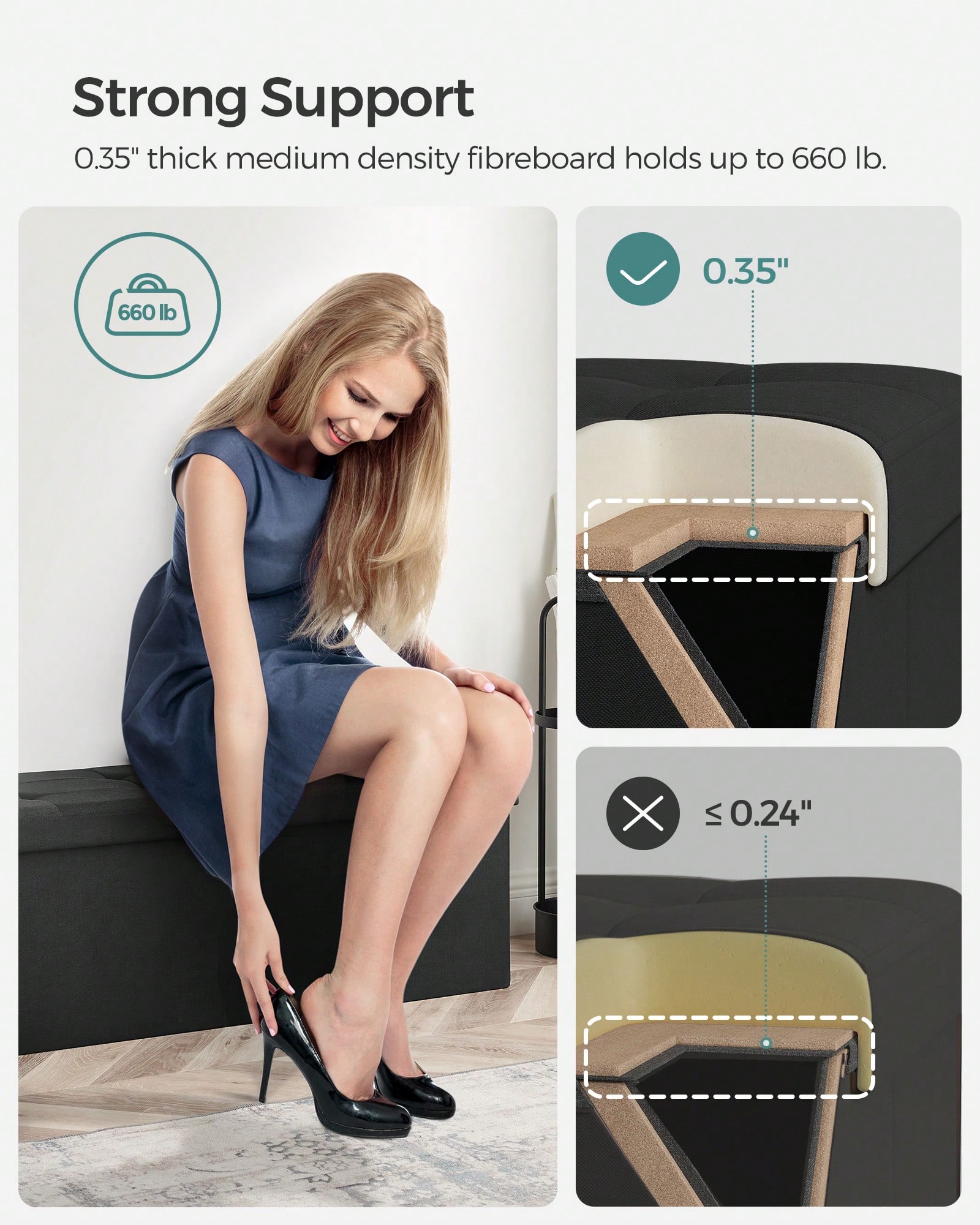 Bangku Ottoman Lipat dengan Uk - Bedroom Furniture ulasan dan harga