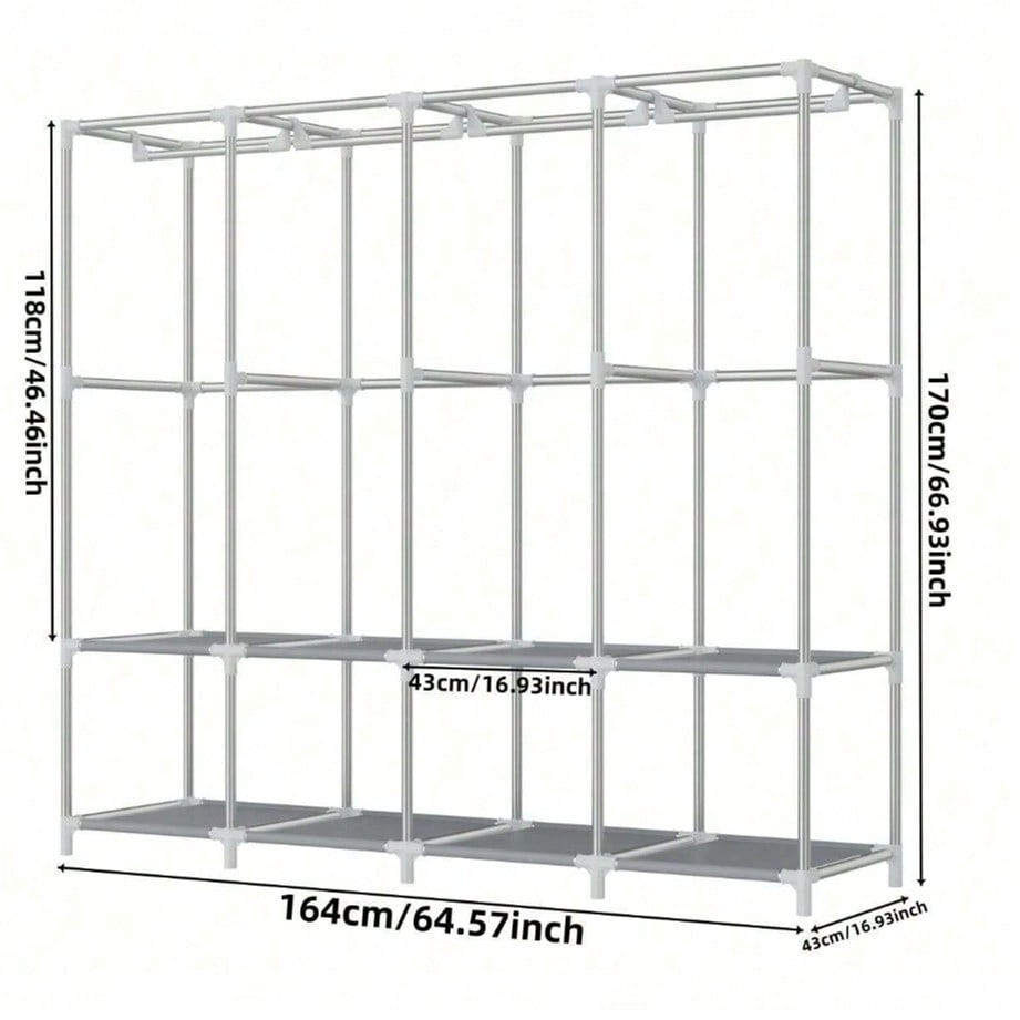 Lemari Pakaian Portabel Besar  - Wardrobe Closet Portable Fabric Cover ulasan dan harga