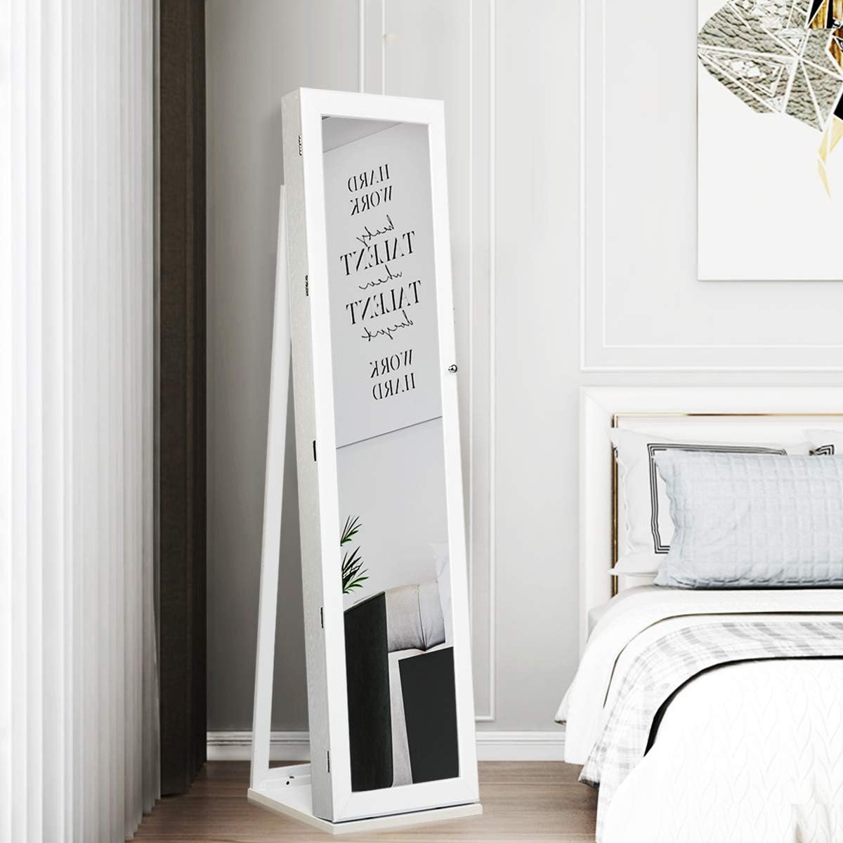 Lemari Perhiasan Berdiri denga - Full Length Mirror Jewelry Armoire ulasan dan harga
